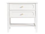 Wood Nightstand End Side Table with 2 Drawer for Living Room, Bedroom 64916799