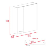 ZNTS 4-Shelf Bathroom Medicine Cabinet with Mirror B06280224