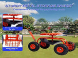 Garden Cart Rolling Scooter, Adjustable Height Heavy Duty Scooter, Rolling Garden Cart with 4 Wheels 64653534