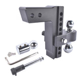 2.5" Receiver 8" Drop Adjustable Towing Hitch Dual Ball Mount Trailer 18500 lbs 96011538