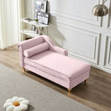 Modern Upholstery Chaise Lounge Chair with Storage Velvet W1097102808