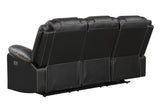 Challenger Modern Contemporary LED Power Recliner Sofa including cup holders made with wood and B009P294747