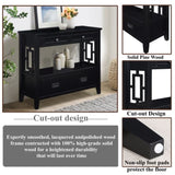 36'' Farmhouse Pine Wood Console Table Entry Sofa Table with 4 Drawers & 1 Storage Shelf for W1202P251878