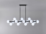 Pendant Lamp with Opal Glass Shade, 16-Lights Modern Farmhouse Ceiling Pendant Hanging Light Fixture W5008P466518