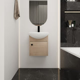 Small Size 18 Inch Bathroom Vanity With Ceramic Sink,Wall Mounting Design-G-BVB02318PLO W99959248