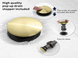 2-Handle 8 inch Widespread Bathroom Sink Faucet Brushed Gold Lavatory Faucet 3 Hole 360&deg Swivel 46793622