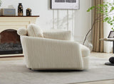 40.55''W Swivel Accent With 2 Thorw Pillows 360 Degree Swivel Round Sofa Modern Oversized Arm W1298P202213