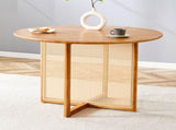 Chinese countryside retro solid wood round simple modern imitation rattan wooden W1151P154825