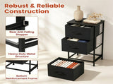 3-Layer Fabric Storage Cabinet, Vertical Narrow Dresser Tower with Smooth Metal Glide Drawers, 26114045