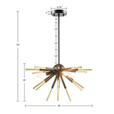 3-Light Spiked Chandelier B03596559
