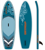 ZNTS Inflatable Stand Up Paddle Board 9.9'x33"x5" With Premium SUP Accessories & Backpack, Wide Stance, W144080668