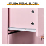 Macaron pink textured surface, particleboard with melamine veneer, 66*40*131cm, 52 drawer cabinet, 57902638