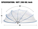 16-foot retractable pool cover, PVC film fiberglass rod pool fence, outdoor swimming pool 15735388