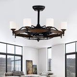 Dia 33 inch Chandelier Ceiling Fan With Remote Control,DC Motor ,6 Speed,3 ABS Blades for Bedroom W1592P207466