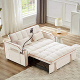 1 versatile foldable sofa bed in 3 lengths, modern sofa sofa sofa velvet pull-out bed, adjustable W2151127336