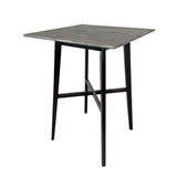 Modern Bar Height 42" Dining Table, Rubberwood Legs and Laminate Table Top, Paladina Marble Finish, 65503.00