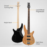 ZNTS 44 Inch GIB 4 String H-H Pickup Laurel Wood Fingerboard Electric Bass 82198369