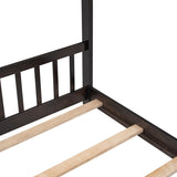Full Size House Bed Wood Bed, Espresso N708P182786P