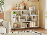 10 Cube Bookcase 3-Tier Modern Storage Organizer with 5 Metal Legs Bookshelves 54672189