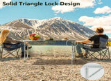 4ft Camping Folding Table, Aluminum Portable Picnic Table with Adjustable Height, 3 Fold Lightweight 45779058