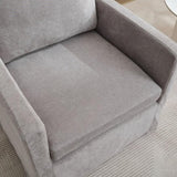 29.92'' Swivel Accent Chair, Upholstered Skirted Swivel Chair with Removable Back Cushion, 360 W1852P202089