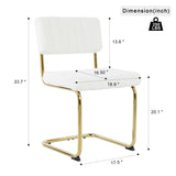 ZNTS Modern simple light luxury dining White home bedroom stool back dressing student desk W210131946