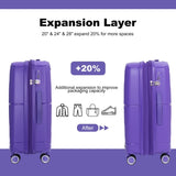 Expandable Hardshell Suitcase Double Spinner Wheels PP Luggage Sets Lightweight Durable Suitcase W284113623