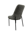 Upholstery Boucle Fabric Dining Side Chair Set of 2, Grey B091P183385