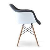 Daw Chair - Upholstered Fiberglass Cashmere-Granite Dark Grey B353P346386