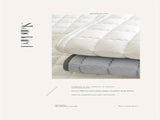 (Sky gray 180cm*200cm) Cotton-Padded Waterproof Mattress Protector, Dust-Proof Bed Cover (Without 27138489