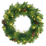 ZNTS 6FT Grass Green Christmas Tree, Large Branches Pine Tree, Pre-Lit Set with Tree & Garland & Wreath, 97534144