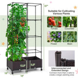 67 inch garden bed with trellis 25074898