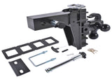 Adjustable Trailer Hitch Fits 2.5" Receiver 6" Drop/Rise 18500LBS 1-7/8", 2", 2-5/16" Tri-Balls 48160543
