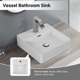 Bothwa Home Square Ceramic Countertop Wash Basin CUPC Certified B2724P262840