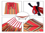 Portable Outdoor Polyester Hammock Set Red 10453484