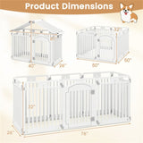 8-Panel HDPE Pet Fence , 50"x50"x32" Square 70573637