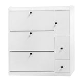 ON-TREND Versatile Tipping Bucket Shoe Cabinet with 3 Flip Drawers, Maximum Storage Entryway WF308545AAK