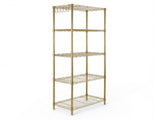 5-layer display rack with adjustable layer spacing, plug-in deformable structure, adjustable feet, 43103074