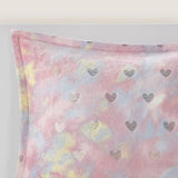 Metallic Printed Plush Comforter Set with Throw Pillow Twin/Twin XL B035P294498