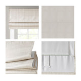 Basketweave Room Darkening Cordless Roman Shade B03598224