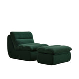 Modern Compressed Lounge Chair with Ottoman, Cozy Corduroy Recliner for Small Spaces, Living Room, W1036P251819