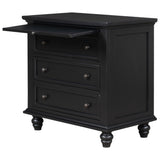 U_STYLE 3-Drawer Storage Wood Cabinet, End Table with Pull out Tray WF319367AAB