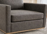 30.7"W Upholstered Square Swivel Accent Chair and Comfy Accent Single Sofa 360 Degree Club W3188P310432