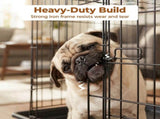 24/30 Inch Dog Crate, Black - Durable Metal Puppy Cage with Removable Tray, Collapsible Kennel for 50459140