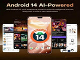 17 Unlocked Phone,5.3" HD 4128GB,5GMini Phone,Android 14 Smartphone,5000mAh Battery/Dual SIM/Face 97024352