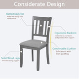 Wooden Dining Chairs Set of 4, Kitchen Chair with Padded Seat, Upholstered Side Chair for Dining W1998126421