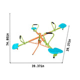 XSS004 outdoor playground four seats seesaw kids 360 degree rotating sturdy plastic seat seesaw W171194409