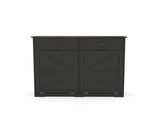 Farmhouse Black Double Tilt Out Trash for 20 Gallon Trash Cans, Free Standing Recycling 29423992