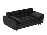 Modern velvet sofa, sofa pull-out bed, small love seat casual sofa with back, with pillow, pockets, 49433073