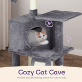 ZNTS 47 inch Cat Tree Cat Tower for Indoor Cats, Cat House with Padded Platform Bed, Toy Ball, Large Cozy 28538709